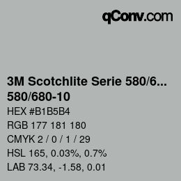 Farbcode: 3M Scotchlite Serie 580/680 - 580/680-10 | qconv.com