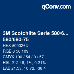 カラーコード: 3M Scotchlite Serie 580/680 - 580/680-75 | qconv.com