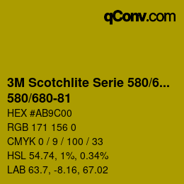 Código de color: 3M Scotchlite Serie 580/680 - 580/680-81 | qconv.com