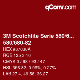 カラーコード: 3M Scotchlite Serie 580/680 - 580/680-82 | qconv.com