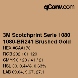 Farbcode: 3M Scotchprint Serie 1080 - 1080-BR241 Brushed Gold | qconv.com