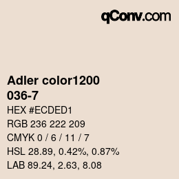 Farbcode: Adler color1200 - 036-7 | qconv.com