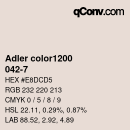 Color code: Adler color1200 - 042-7 | qconv.com