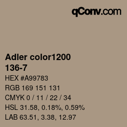 Color code: Adler color1200 - 136-7 | qconv.com