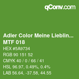 カラーコード: Adler Color Meine Lieblingsfarbe - MTF 018 | qconv.com