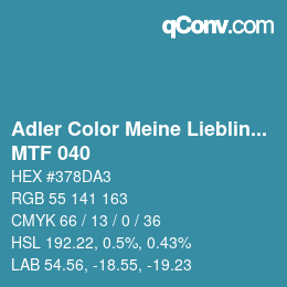 カラーコード: Adler Color Meine Lieblingsfarbe - MTF 040 | qconv.com