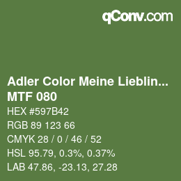 カラーコード: Adler Color Meine Lieblingsfarbe - MTF 080 | qconv.com