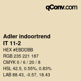 Farbcode: Adler indoortrend - IT 11-2 | qconv.com