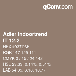 カラーコード: Adler indoortrend - IT 12-2 | qconv.com