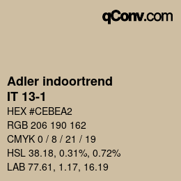 カラーコード: Adler indoortrend - IT 13-1 | qconv.com