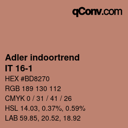 カラーコード: Adler indoortrend - IT 16-1 | qconv.com