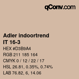 カラーコード: Adler indoortrend - IT 16-3 | qconv.com