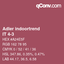 カラーコード: Adler indoortrend - IT 4-3 | qconv.com