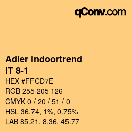 カラーコード: Adler indoortrend - IT 8-1 | qconv.com