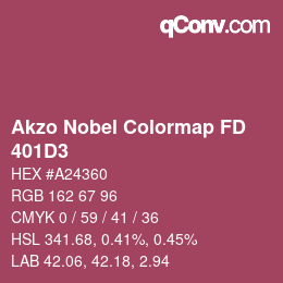 Farbcode: Akzo Nobel Colormap FD - 401D3 | qconv.com