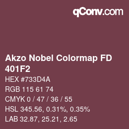 Code couleur: Akzo Nobel Colormap FD - 401F2 | qconv.com