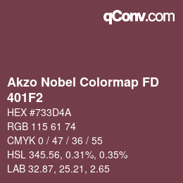 カラーコード: Akzo Nobel Colormap FD - 401F2 | qconv.com
