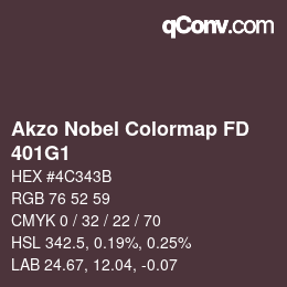 Farbcode: Akzo Nobel Colormap FD - 401G1 | qconv.com