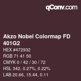 Farbcode: Akzo Nobel Colormap FD - 401G2 | qconv.com