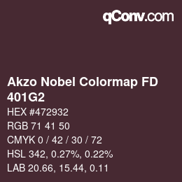 Código de color: Akzo Nobel Colormap FD - 401G2 | qconv.com