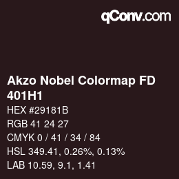 Código de color: Akzo Nobel Colormap FD - 401H1 | qconv.com