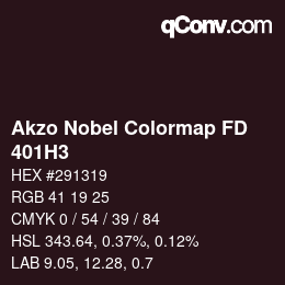 Código de color: Akzo Nobel Colormap FD - 401H3 | qconv.com