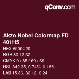 Código de color: Akzo Nobel Colormap FD - 401H5 | qconv.com