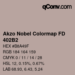 Color code: Akzo Nobel Colormap FD - 402B2 | qconv.com