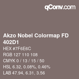Farbcode: Akzo Nobel Colormap FD - 402D1 | qconv.com