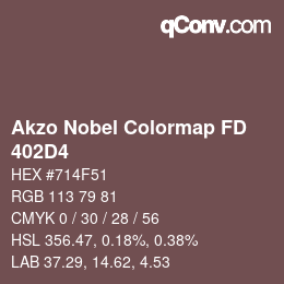 Farbcode: Akzo Nobel Colormap FD - 402D4 | qconv.com