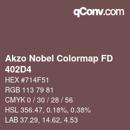 Código de color: Akzo Nobel Colormap FD - 402D4 | qconv.com