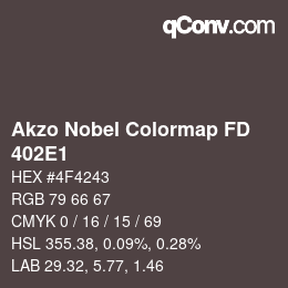 Color code: Akzo Nobel Colormap FD - 402E1 | qconv.com