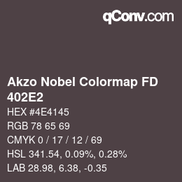 Color code: Akzo Nobel Colormap FD - 402E2 | qconv.com