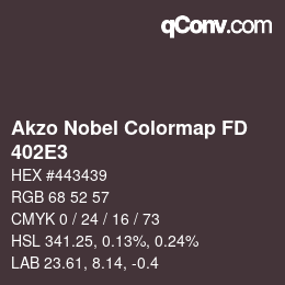 Color code: Akzo Nobel Colormap FD - 402E3 | qconv.com