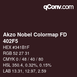 Código de color: Akzo Nobel Colormap FD - 402F5 | qconv.com