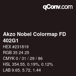 Color code: Akzo Nobel Colormap FD - 402G1 | qconv.com