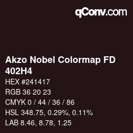 Color code: Akzo Nobel Colormap FD - 402H4 | qconv.com