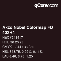 Code couleur: Akzo Nobel Colormap FD - 402H4 | qconv.com