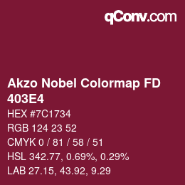 Código de color: Akzo Nobel Colormap FD - 403E4 | qconv.com