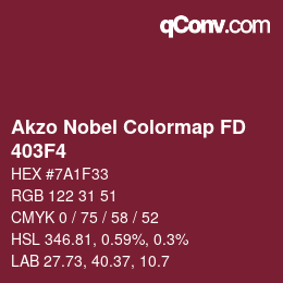 Código de color: Akzo Nobel Colormap FD - 403F4 | qconv.com