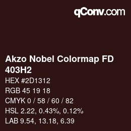 Código de color: Akzo Nobel Colormap FD - 403H2 | qconv.com