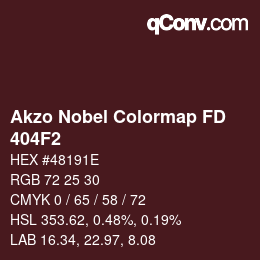 Código de color: Akzo Nobel Colormap FD - 404F2 | qconv.com