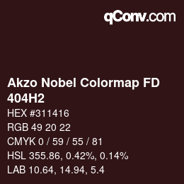 Código de color: Akzo Nobel Colormap FD - 404H2 | qconv.com