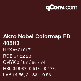 Color code: Akzo Nobel Colormap FD - 405H3 | qconv.com