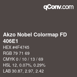 Color code: Akzo Nobel Colormap FD - 406E1 | qconv.com
