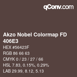 Color code: Akzo Nobel Colormap FD - 406E3 | qconv.com
