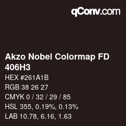Color code: Akzo Nobel Colormap FD - 406H3 | qconv.com