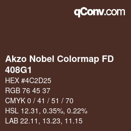 Color code: Akzo Nobel Colormap FD - 408G1 | qconv.com