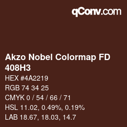 Código de color: Akzo Nobel Colormap FD - 408H3 | qconv.com