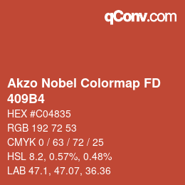 Color code: Akzo Nobel Colormap FD - 409B4 | qconv.com